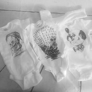 Carters Gerber baby creepy horror onesie